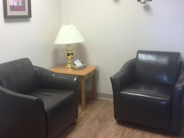 Therapy gym waiting room interior